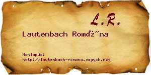 Lautenbach Romána névjegykártya
